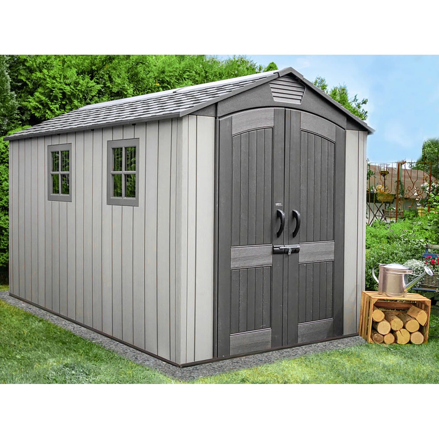 Lifetime Kunststoff-Gartenhaus Terra Satteldach 204 cm x 344 cm m² kaufen bei OBI