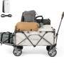 Litheli Bollerwagen W1 Pro EHW030005 mit Akku, beladen mit Campingausrüstung.