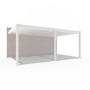 Weide E-Deluxe Plus | elektrische Wand Pergola mit LED | Voll Aluminium | 4 x 6 M | motorisiertes Lamellendach weiß_2