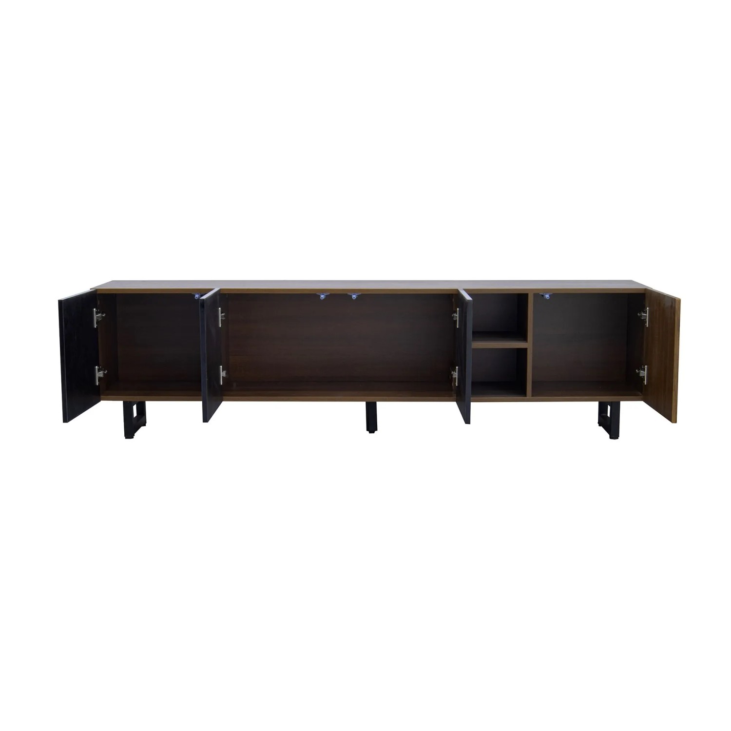 okwish TV-Schrank mit Vier Türen Wohnzimmer 180x38x50cm Braun