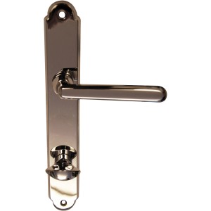 Langschildgarnitur Wien-LS für Bad/WC, Messing, Chrom poliert.