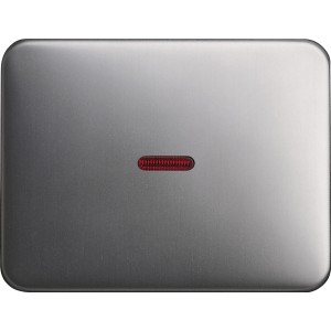 Busch-Jaeger Wippe Solo, elfenbeinweiß, mit roter Kalotte für Schalter & Taster.