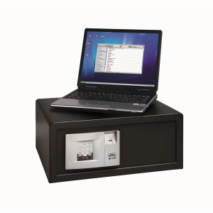 Burg-Wächter Laptop-Tresor P3 E FS Lap mit Laptop, Tresor mit elektronischem Zahlenschloss und Fingerprint-Scanner.