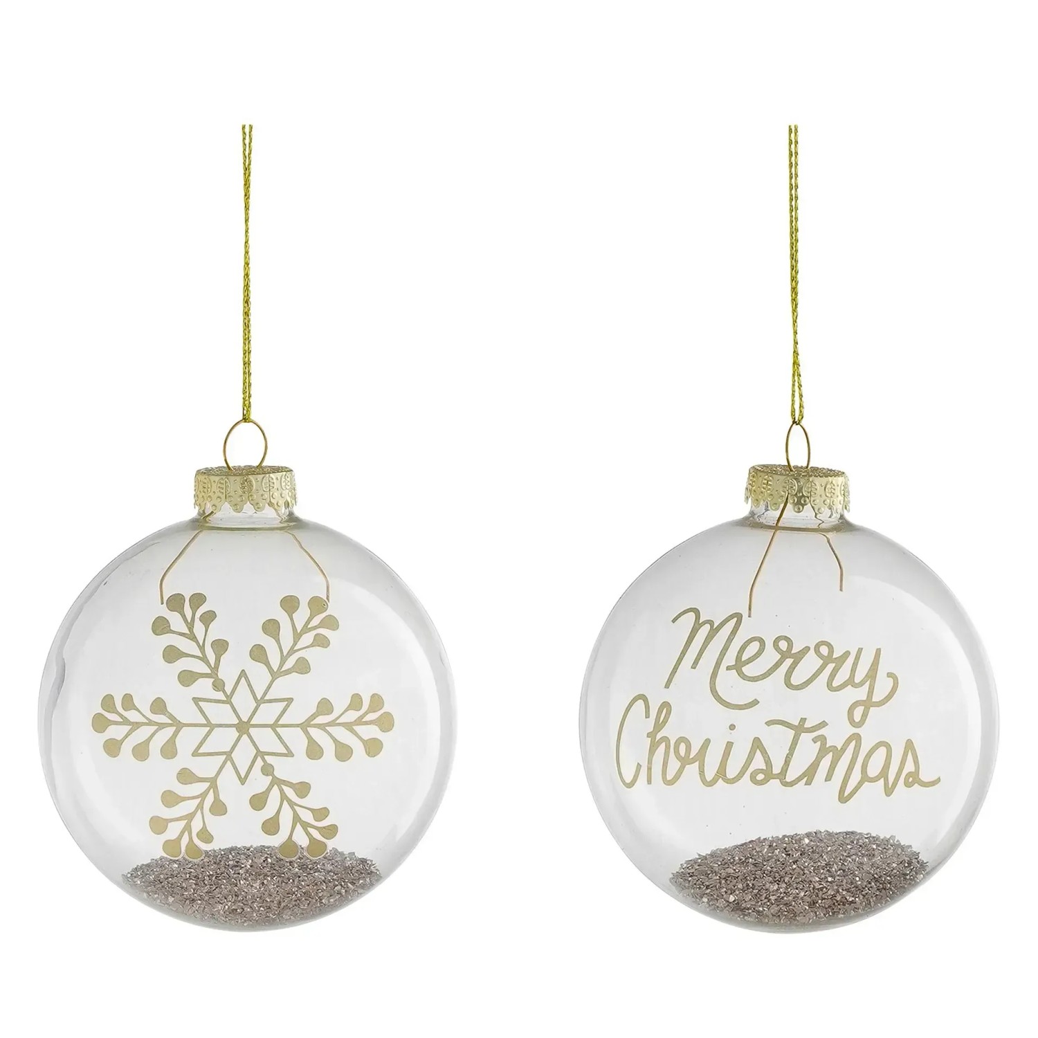 House of Seasons Weihnachtsglaskugel Ø 8 cm Transparent 3-fach Sortiert kaufen bei OBI