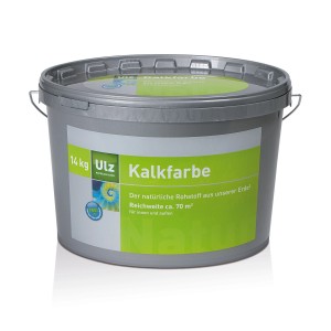 Eimer Kalkfarbe Weiß matt, 14 kg. Atmungsaktive Wandfarbe für Innen & Außen.