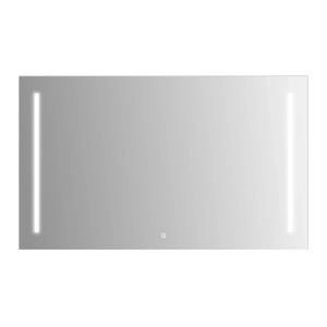 Rechteckiger Kristall-Form LED-Leuchtspiegel Sirius IV, 100x60 cm, mit Sensorschalter.