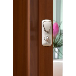 Falttür Spacy Palisander, Detailansicht des Türschlosses.