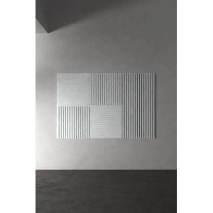 Weißes Akustikpaneel mit Filz, 60x120cm, 2er Set, zur Wand- und Deckenmontage.