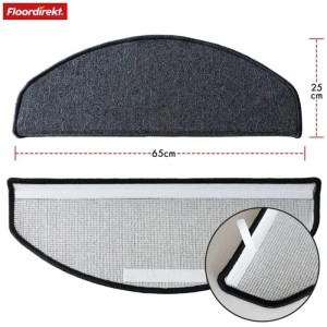 KARAT Stufenmatte London Pro Halbrund Anthrazit 25 x 65 cm
