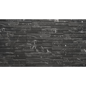 Klimex Verblender Feinsteinzeug UltraStrong Marble Black, 52x17cm, marmorierte Optik.