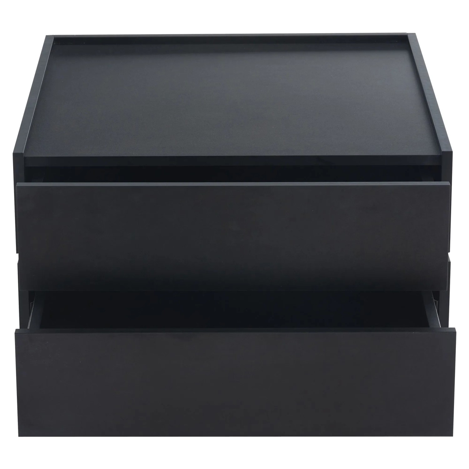 okwish Couchtisch mit Drehfunktion Stauraum Wohnzimmer 60x60x38cm Schwarz_9