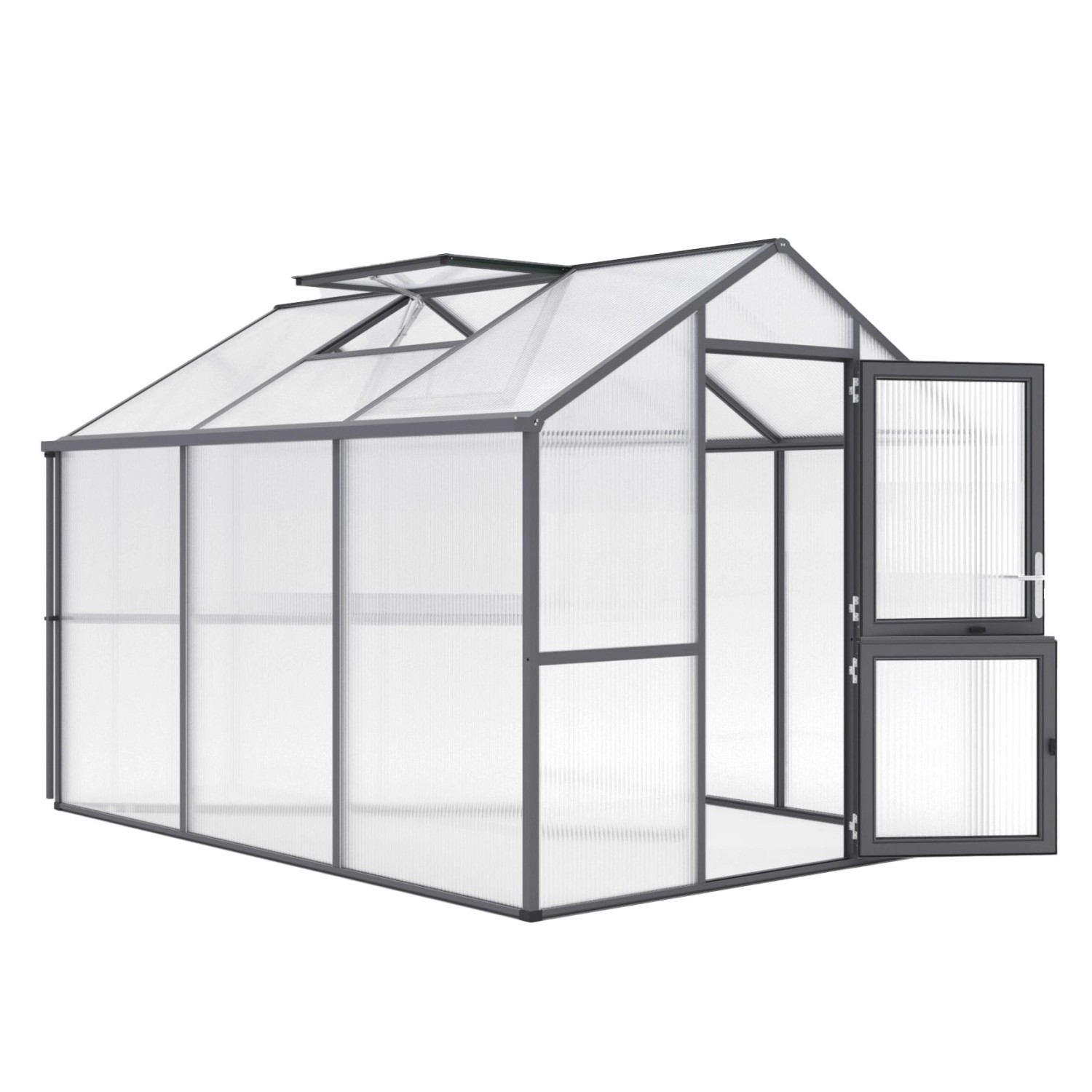 KGT Gewächshaus Iris III AnthrazitGrau 2,33 x 3,23 m kaufen bei OBI