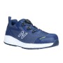 New Balance Logic BOA S1 PL Sicherheitsschuh in Marine-Gelb mit BOA-System und Fiberglas-Zehenkappe.