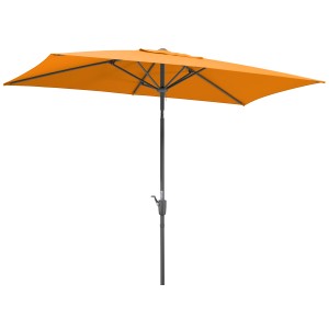 Schneider Balkonschirm, 270x150 cm, Mandarine, mit Kurbelmechanik.