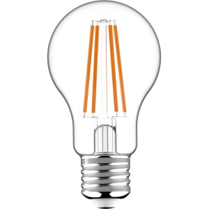 Klassische E27 LED Filament Glühbirne A60, 7W, warmweiß, für stimmungsvolle Beleuchtung.