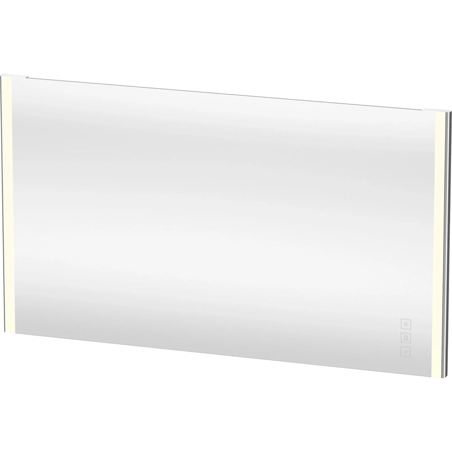 Duravit XSquare Leuchtspiegel, 80x140 cm, mit seitlichen Lichtfeldern und berührungsloser Bedienung.
