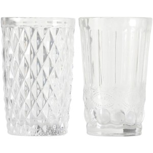 Boltze Trinkgläser Aurora, 2er-Set, 600ml, transparent, verschiedene Designs.