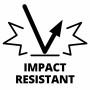 Symbol für Schlagfestigkeit des Einhell E-Case M Werkzeugkoffers.
