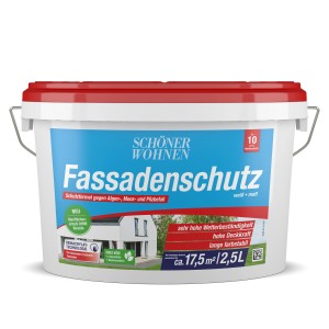 Eimer Schöner Wohnen Fassadenschutz, weiße, matte Fassadenfarbe, 25 l.