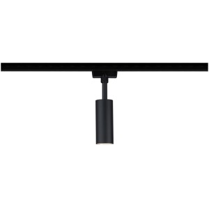 Schwarzer Paulmann Urail LED Schienenspot Tubo Einzelspot an Schiene.