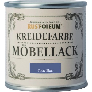 Rust-Oleum Kreidefarbe Möbellack Tinte Blau, matte Oberfläche im Farbdose.