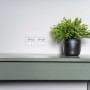 Weiße ProCharge Steckdose mit 2 USB-A Anschlüssen in Wand montiert.