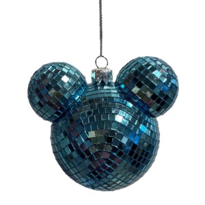 Disney Weihnachtskugel Mickey Ohren Ø 8,5 cm Disco Blau