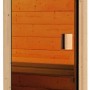 Saunatür aus Holz und Glas für Woodfeeling Sauna Jella