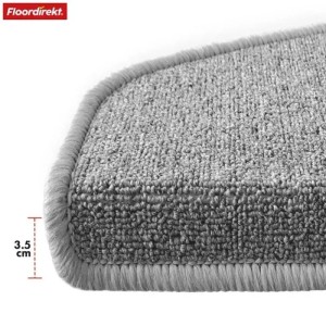 KARAT Stufenmatte London Pro Halbrund Grau 25 x 65 cm