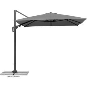 Schneider Ampelschirm, 350 cm, Anthrazit, mit Kurbel. Sonnenschutz für Garten und Terrasse.