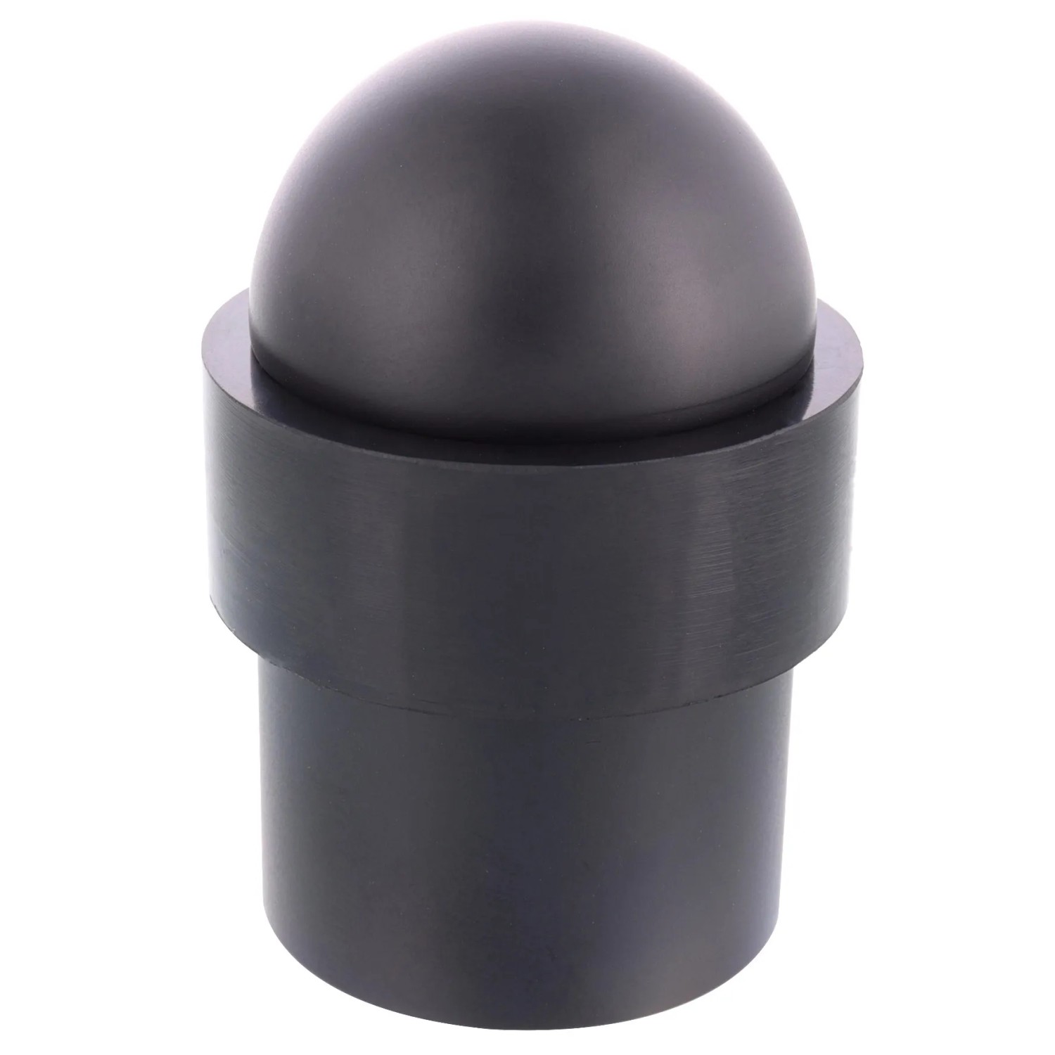 Schwarzer, matter Wagner Bodentürstopper Dom aus Metall, Ø 35 mm x 50 mm.