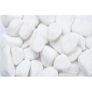 Weiße Marmor Zierkiesel (50-80mm) im Big-Bag für Garten & Landschaft.