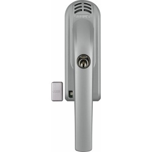 Abus Alarm-Fenstergriff FG300A Silber mit Alarmfunktion und Schlüssel.