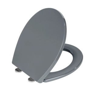Wenko WC-Sitz Ostuni Grau mit Absenkautomatik aus Thermoplast, belastbar bis 300 kg.