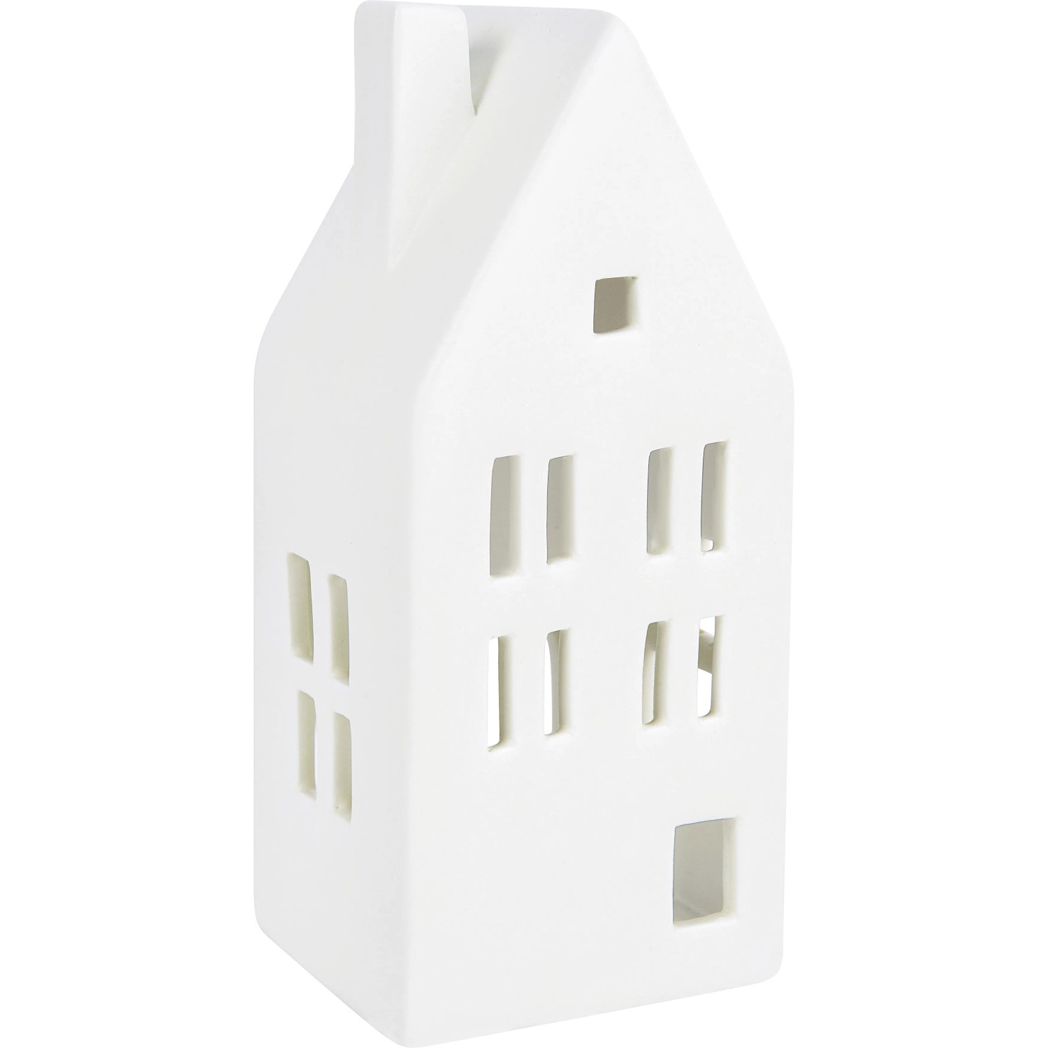 Teelicht-Haus Keramik 14,5 cm x 6,5 cm x 5,4 cm Elfenbein kaufen bei OBI