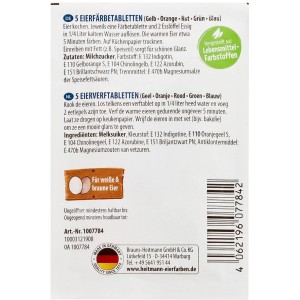 Brauns-Heitmann Eierfarben Iris, 5 Farben zum Ostereier färben.
