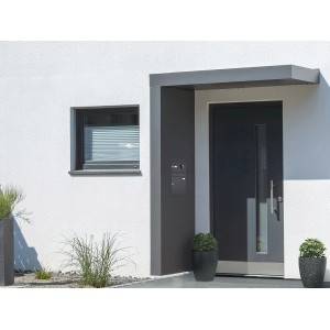 Gutta Rechteckvordach BS PLUS 160 Seite L BK Anth. Klingel Sprechanlage Kamera