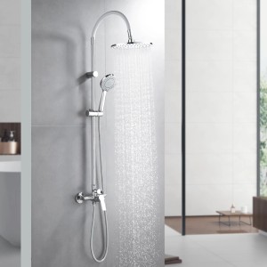 Inter Ceramic Duschsystem 6544 Überkopf Grau-Chrom