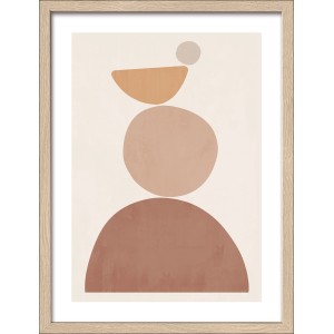 Pro Art Bilderpalette Framed-Art Slim Scandic Shapes 42,5 cm x 32,5 cm Braun