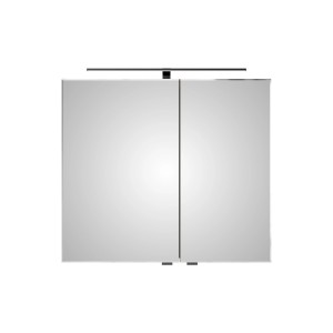Pelipal Spiegelschrank Quantum 07, 80 cm, Eiche Ribbeck Quer mit LED-Leuchte und zwei Spiegeltüren.