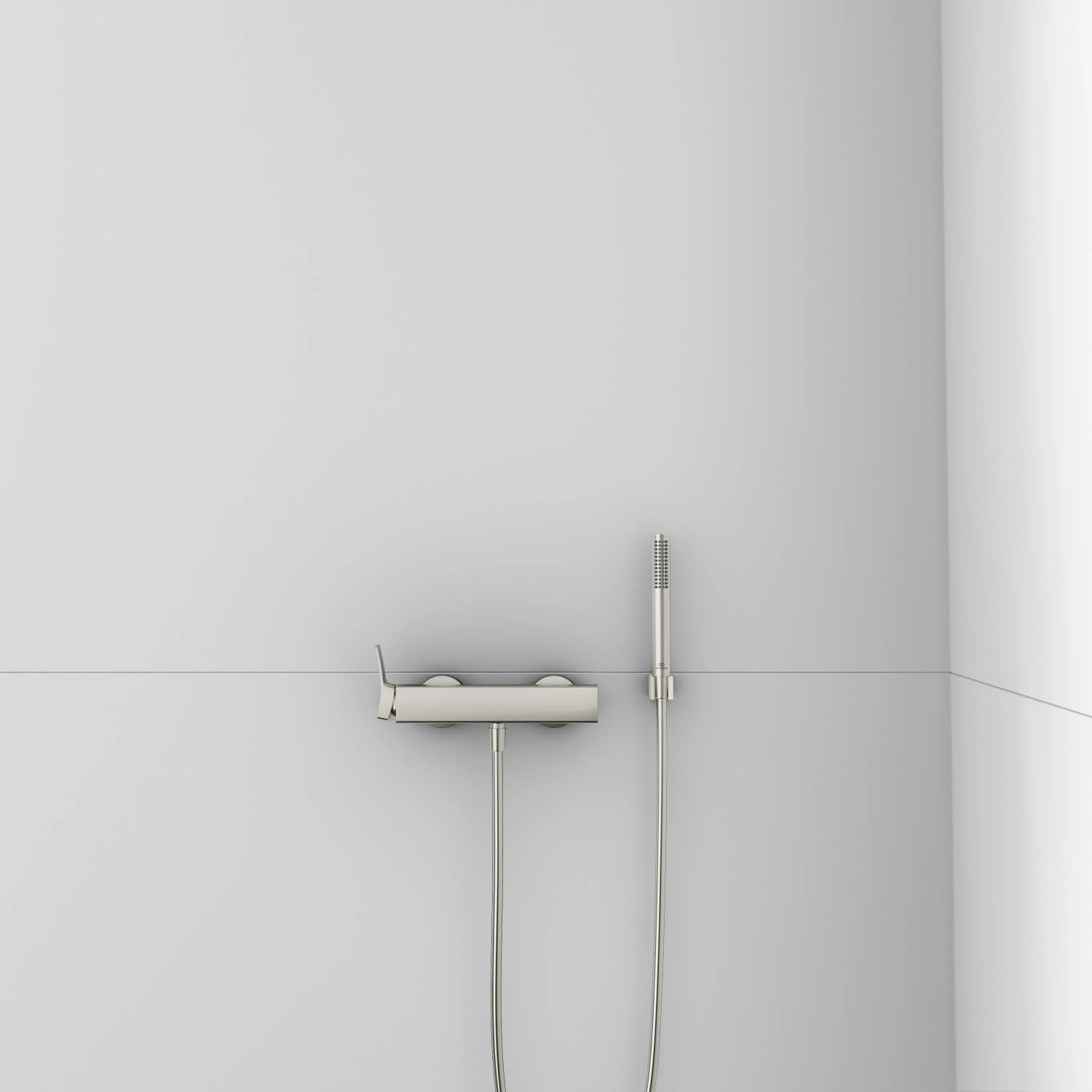 Ideal Standard Brausehalter Idealrain Atelier eckig in Silver Storm für Handbrause.