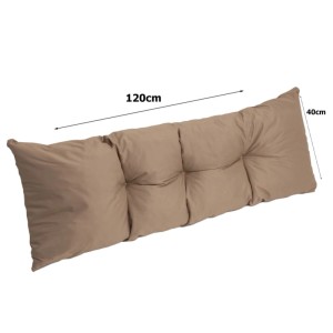 Beiges Setgarden Palettenkissen, 120x40cm, als Rückenkissen für Palettenmöbel.