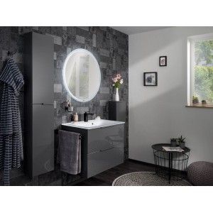 Fackelmann Handtuchhalter New York, schwarz, für 2 Handtücher im modernen Badezimmer.