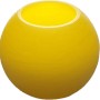 Cremefarbene LED-Kerze Bola, Ø 11,5 cm, mit Timerfunktion. Dekorative Echtwachskerze.