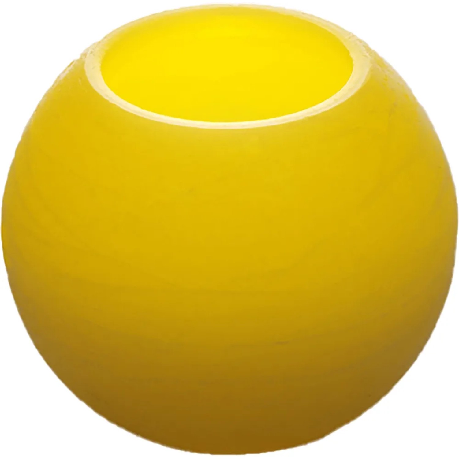 Cremefarbene LED-Kerze Bola, Ø 11,5 cm, mit Timerfunktion. Dekorative Echtwachskerze.