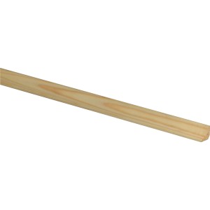 Helle Hohlkehlleiste aus Fichte/Kiefer, 14x14x1000 mm, für den Innenausbau.