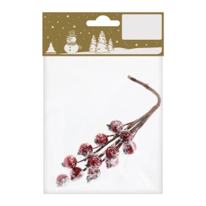 Beerenzweig Beschneit 15 cm Rot