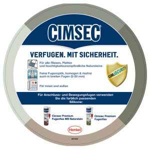Cimsec Premium Fugenmörtel Grau, geeignet für Platten und Naturstein, 5 kg.