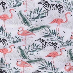 Campingstuhl Palmelo mit Flamingo- und Zebra-Print, Outdoor-Sitzgelegenheit.