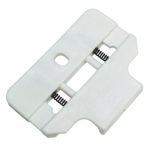 Gardinia Deckenclip für 3-läufige Flächenvorhangschiene, weiß, 2er-Pack.